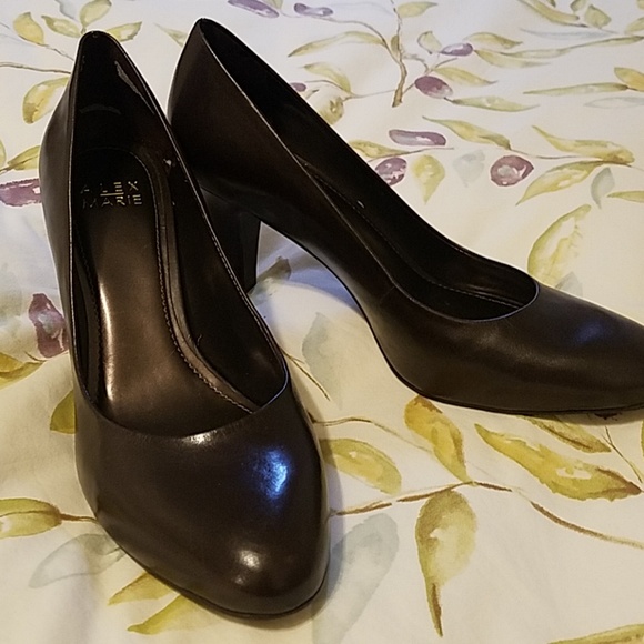 Alex Marie dark brown leather heels - Picture 1 of 5